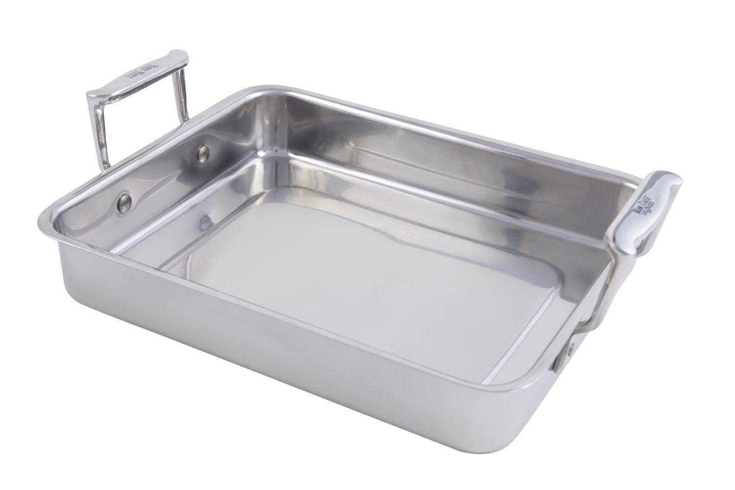 Bon Chef 60013 Cucina Small Stainless Steel Food Pan with Handles, 3 Qt.