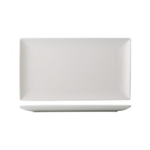 CAC China VCT-12 Victoria Bone White Porcelain Deep Coupe Rectangular Platter 10 3/4&quot;  - 2 dozen