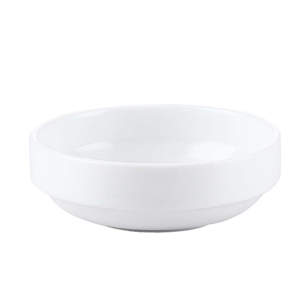 CAC China RCN-B525 RCN Specialty Super White Stacking Bowl 12 oz., 5 1/2"  - 3 dozen