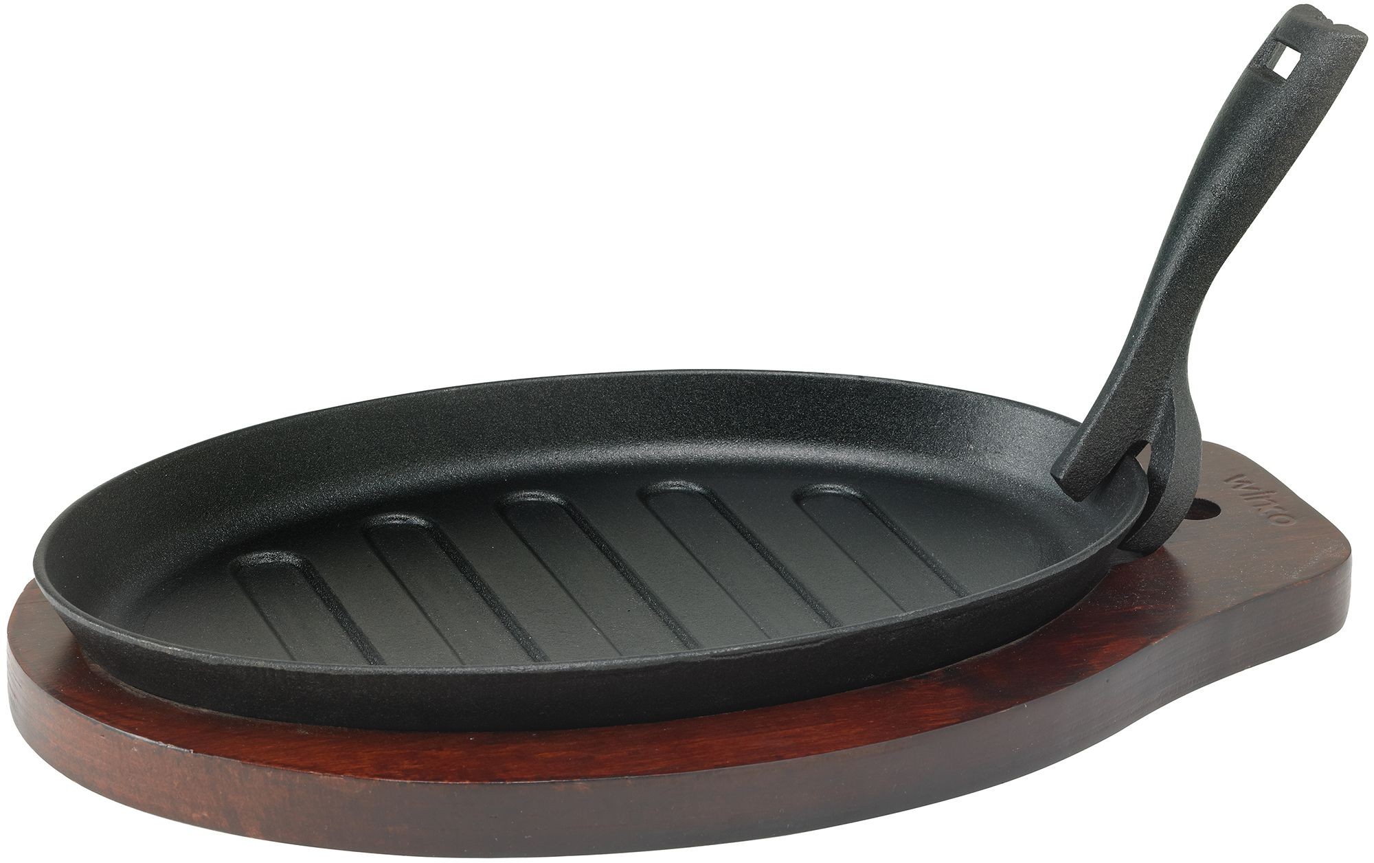 Steak Sizzle Plate Oval Shape 8/10/12 Cast Iron Plate for Kitchen  Grilling