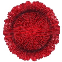 Jay Companies 1470110-RD Reef Red 13&quot; Charger Plate