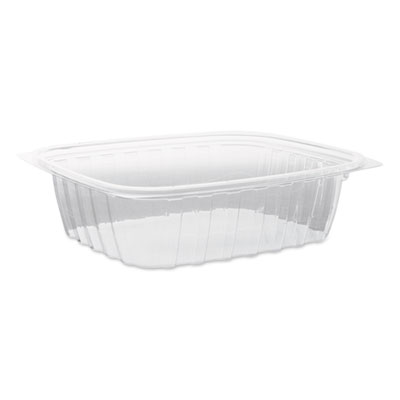 28 oz. Rectangular To-Go Combo Container, Black with Clear Lid