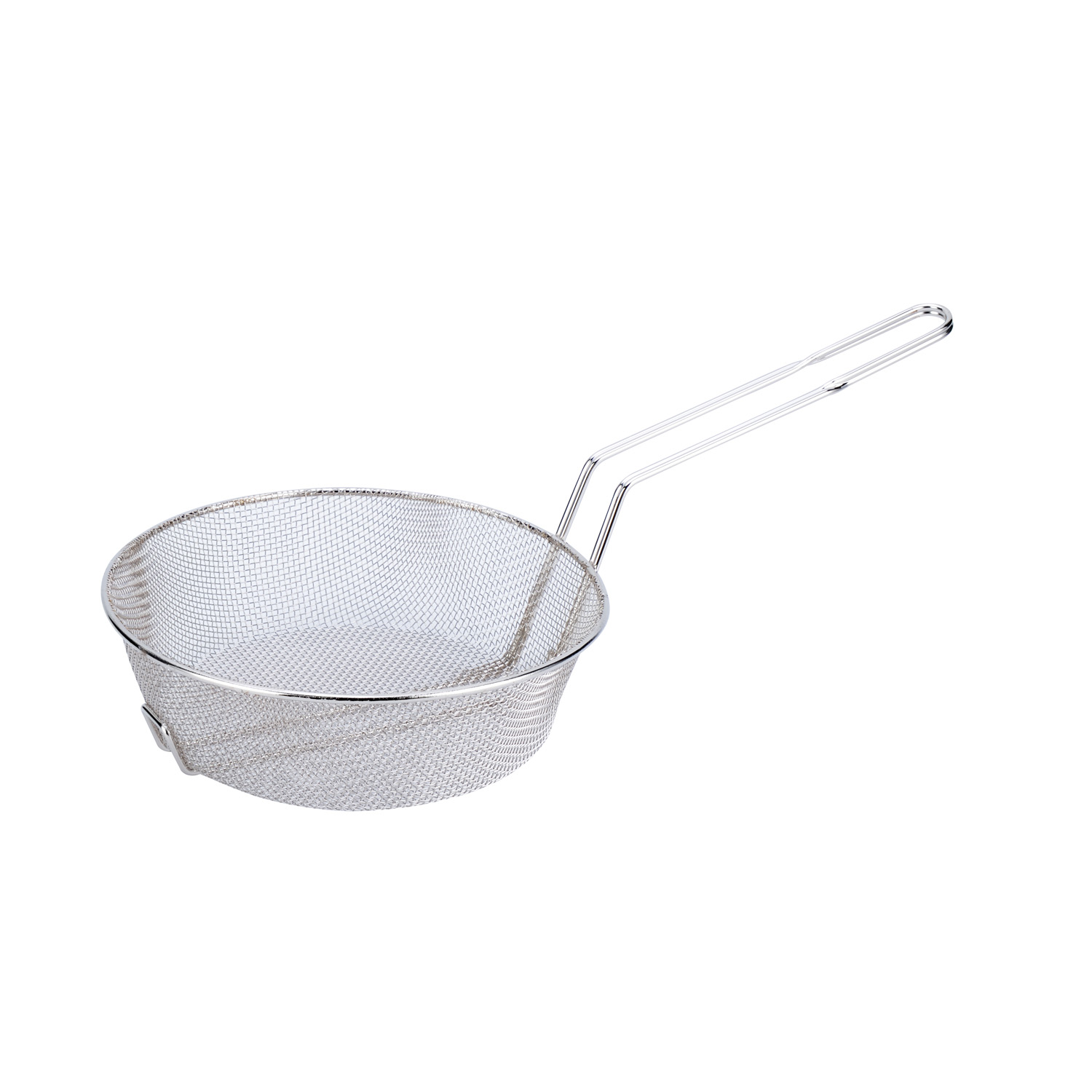 CAC China CBKR-10F Nickel-Plated Culinary/Breading Basket, Fine Mesh 10"Dia