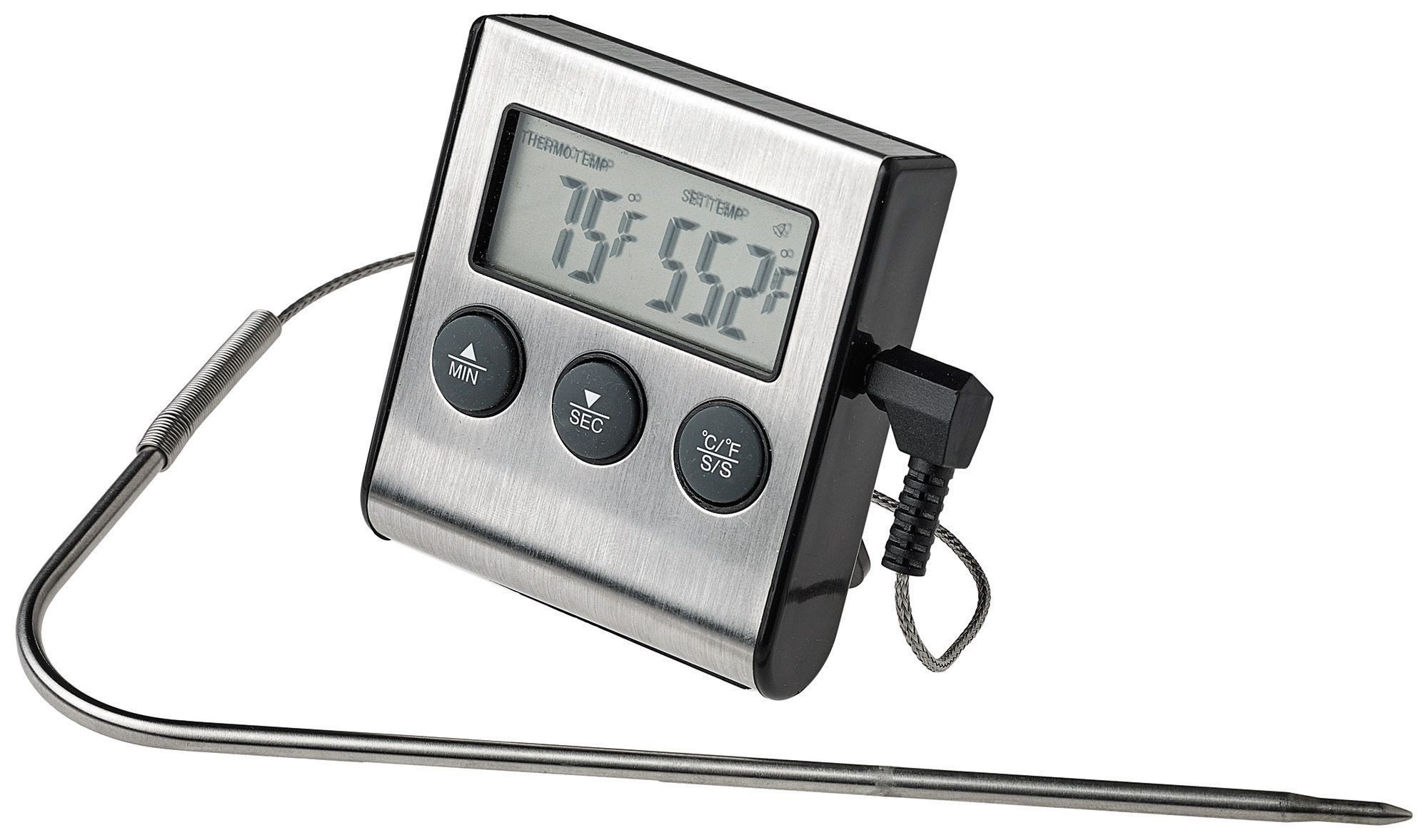 Winco TMT-DG6 Digital Roasting Thermometer with Timer and Probe - LionsDeal