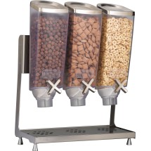 PRO-BULK Tabletop Dispenser System Triple with Bamboo Stand & Catch Tray -  DS102 - Rosseto