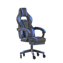 Flash Furniture CH-00288-BL-RLB-GG X40 Black/Blue Gaming Chair with Fully Reclining Back/Arms, Footrest