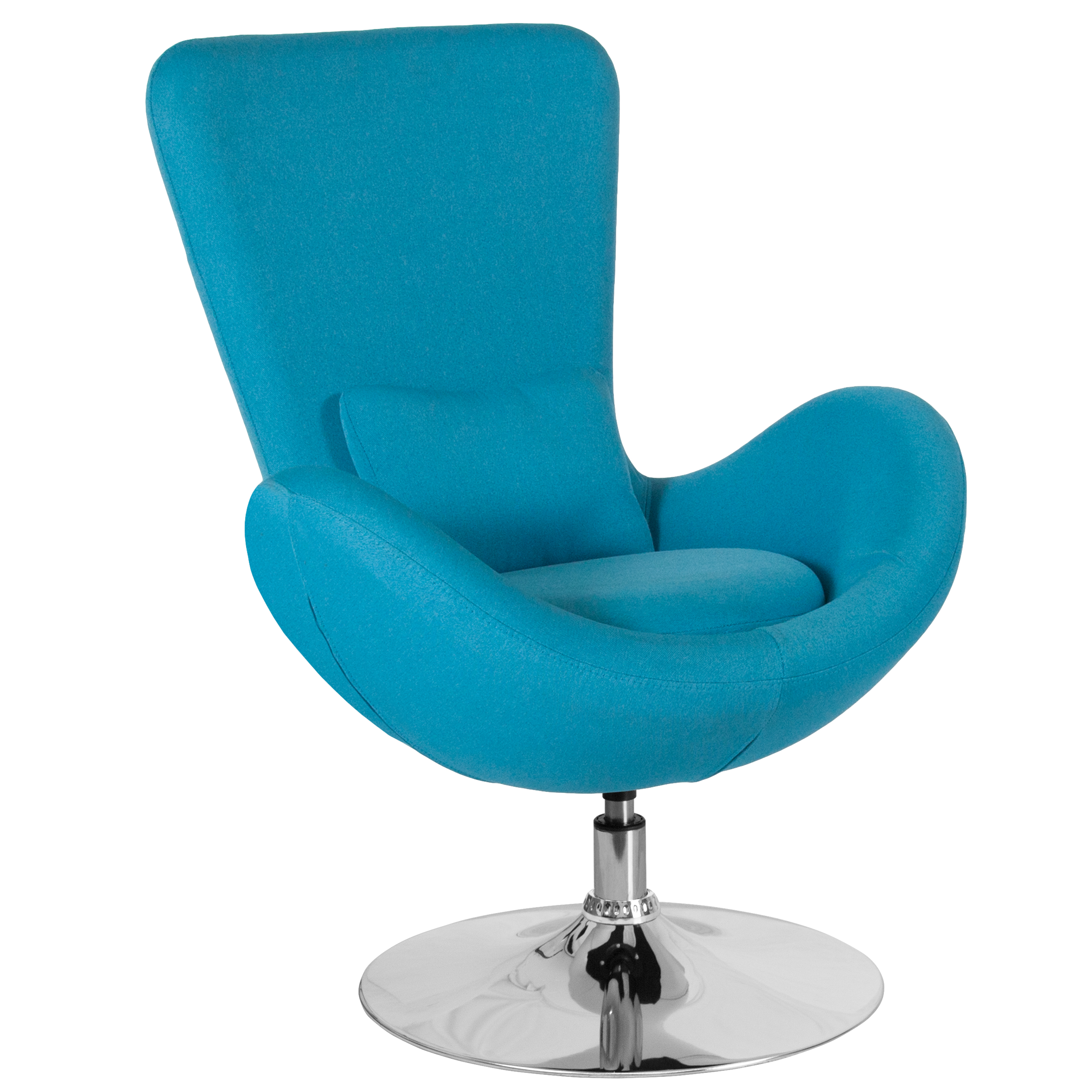 Flash Furniture CH-162430-AQ-FAB-GG Egg Series Aqua Fabric Side Reception Chair