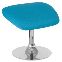 Flash Furniture CH-162430-O-AQ-FAB-GG Egg Series Aqua Fabric Ottoman