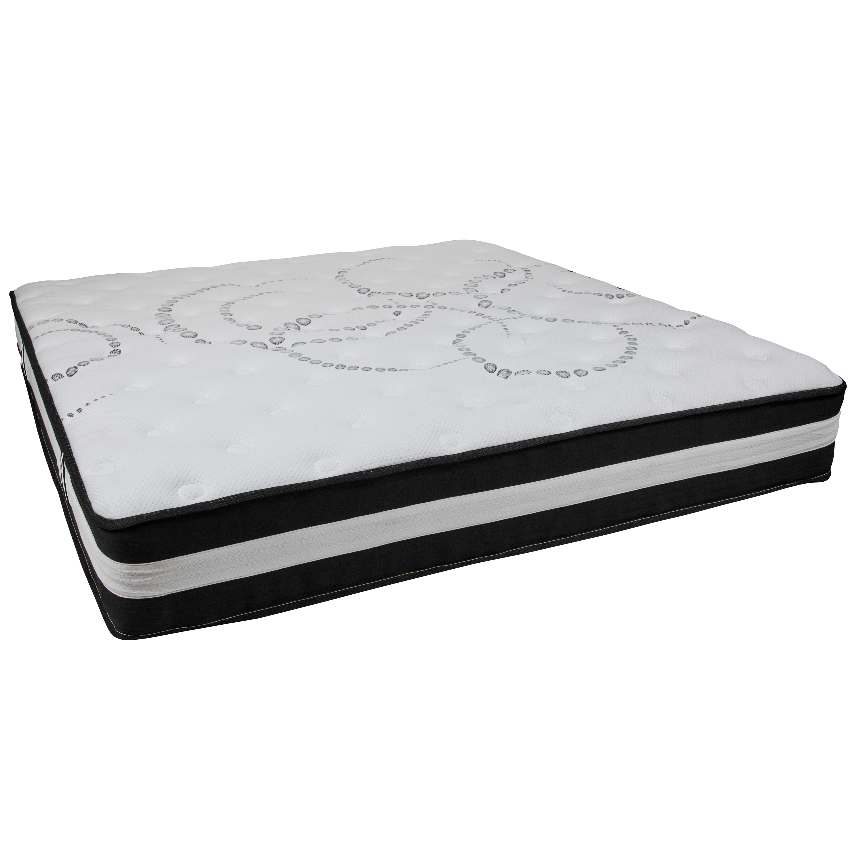 Flash Furniture CL-E230P-R-K-GG Capri Comfortable Sleep 12" Hybrid Pocket Spring Mattress, King Mattress in a Box