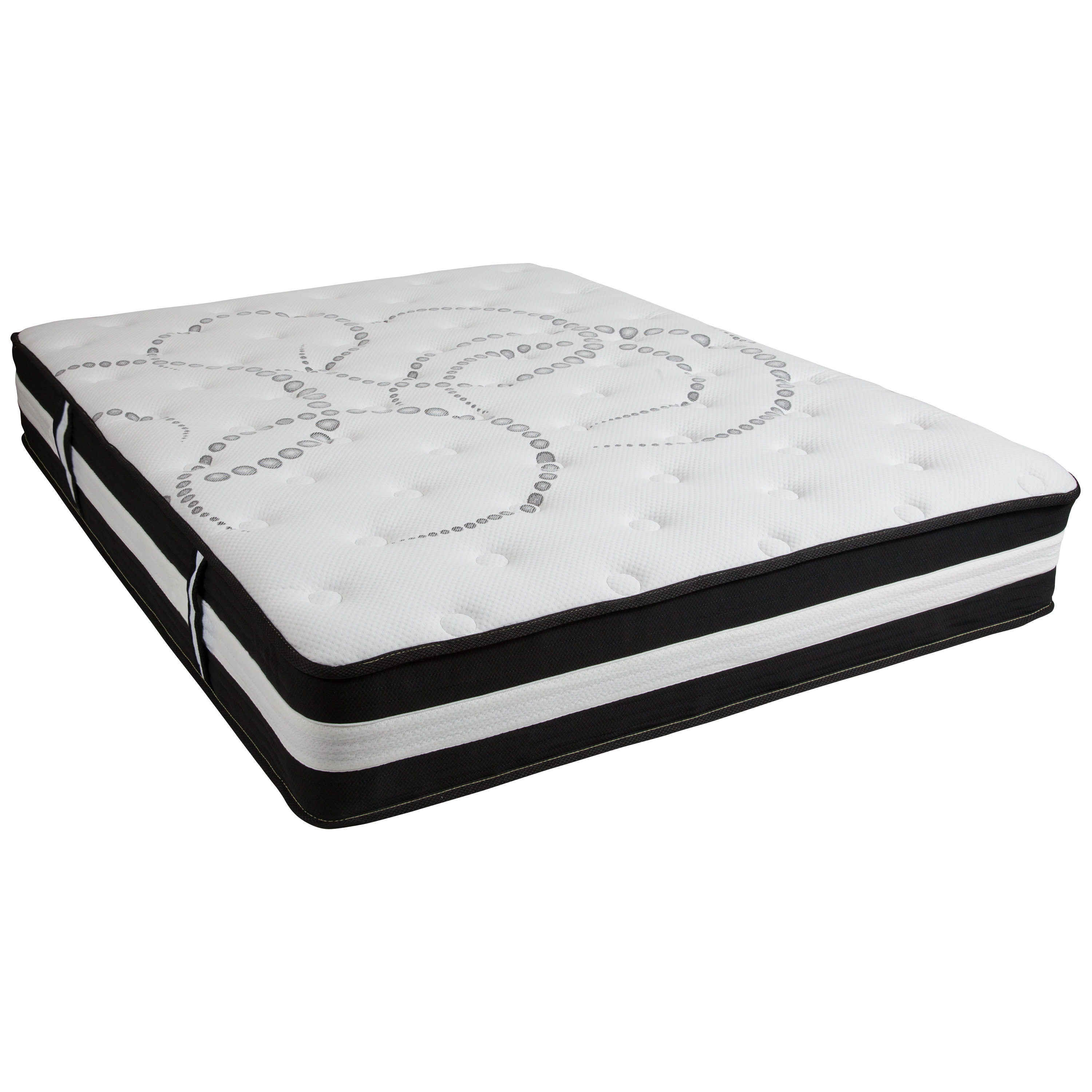 Flash Furniture CL-E230P-R-Q-GG Capri Comfortable Sleep 12" Hybrid Pocket Spring Mattress, Queen Mattress in a Box