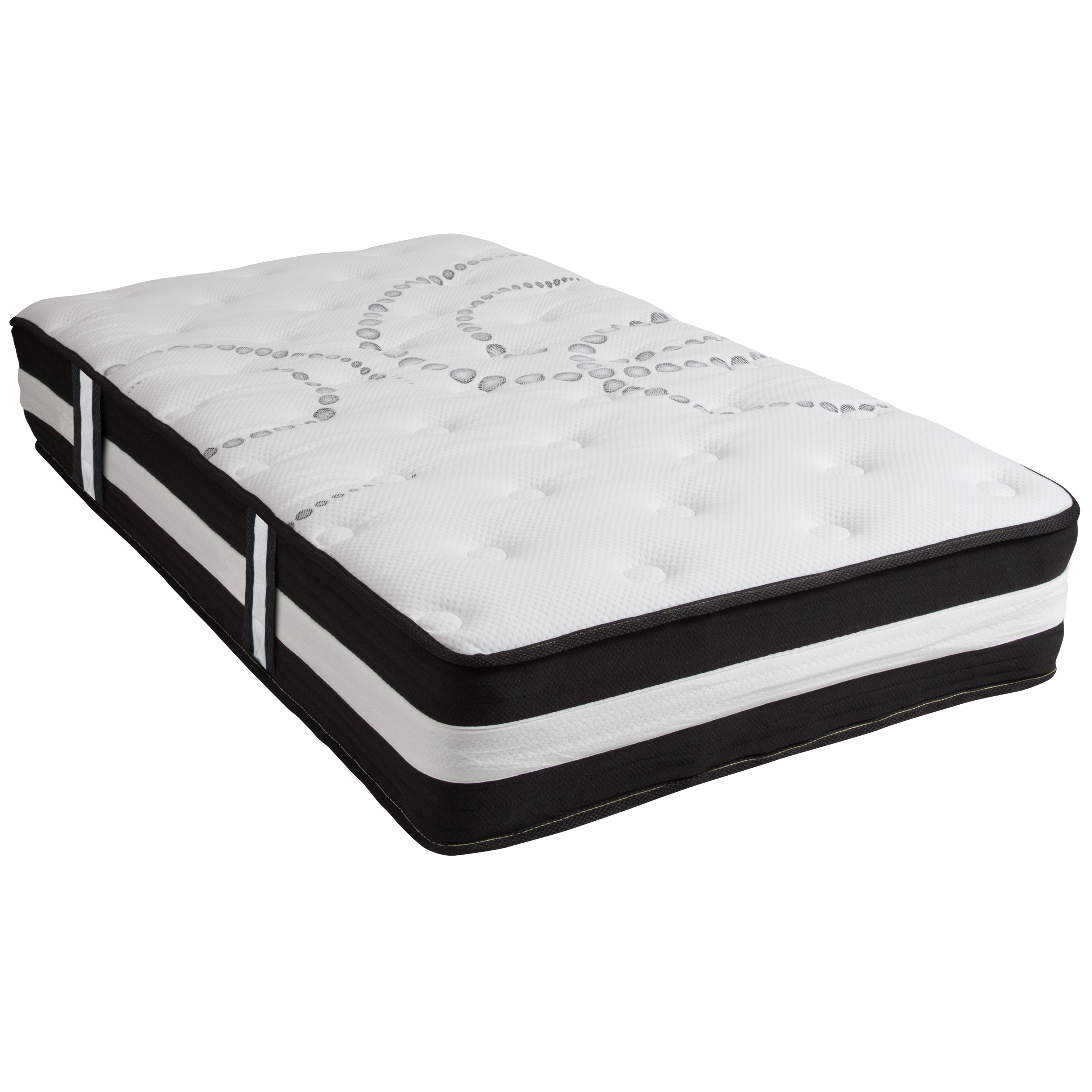 Flash Furniture CL-E230P-R-T-GG Capri Comfortable Sleep 12" Hybrid Pocket Spring Mattress, Twin Mattress in a Box