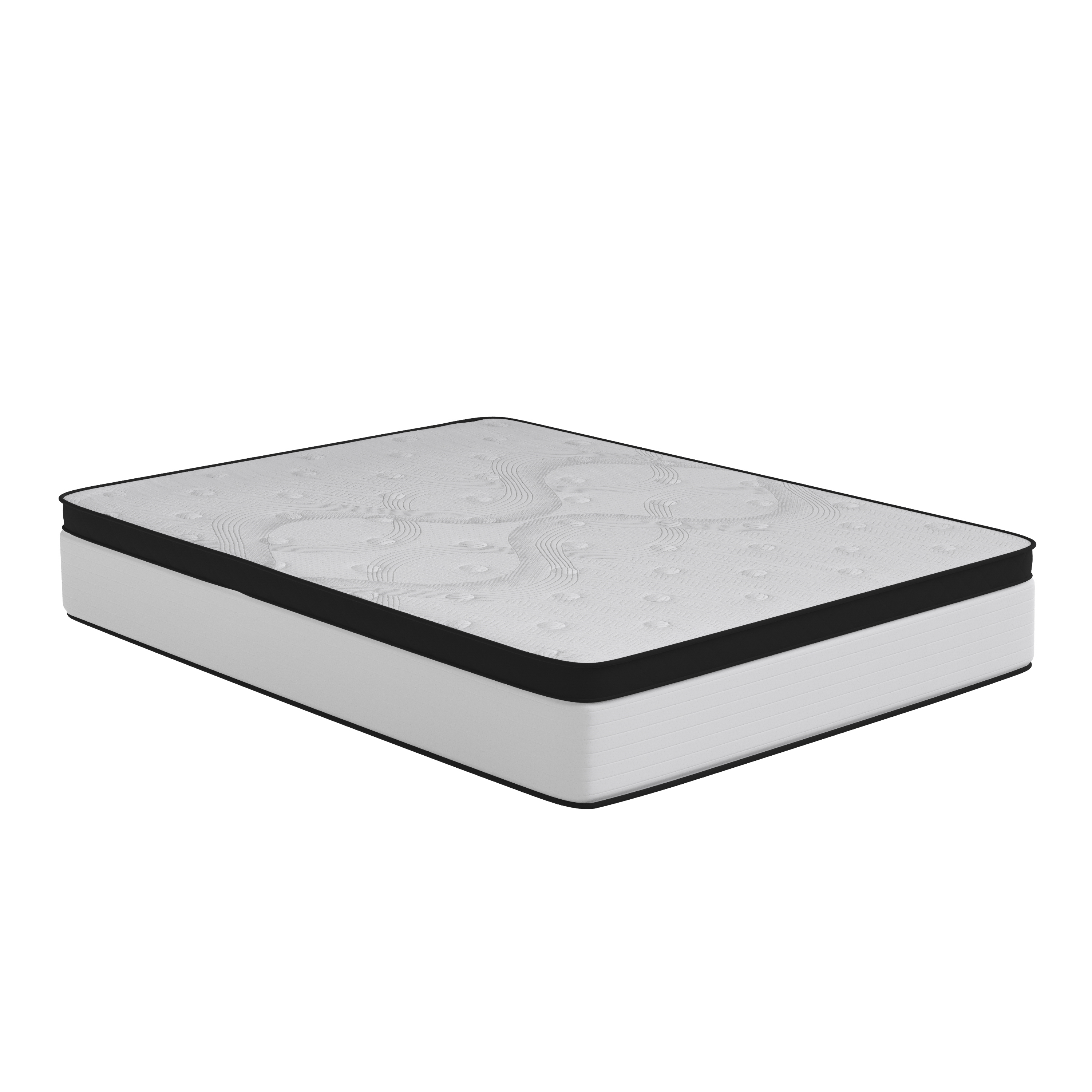 Flash Furniture CL-FR231-12-Q-GG Capri Comfortable Sleep Firm 12" Hybrid Pocket Spring Mattress, Extra Firm, Queen Mattress in a Box