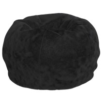 Flash Furniture DG-BEAN-SMALL-FUR-BK-GG Small Black Furry Refillable Bean Bag Chair for Kids and Teens