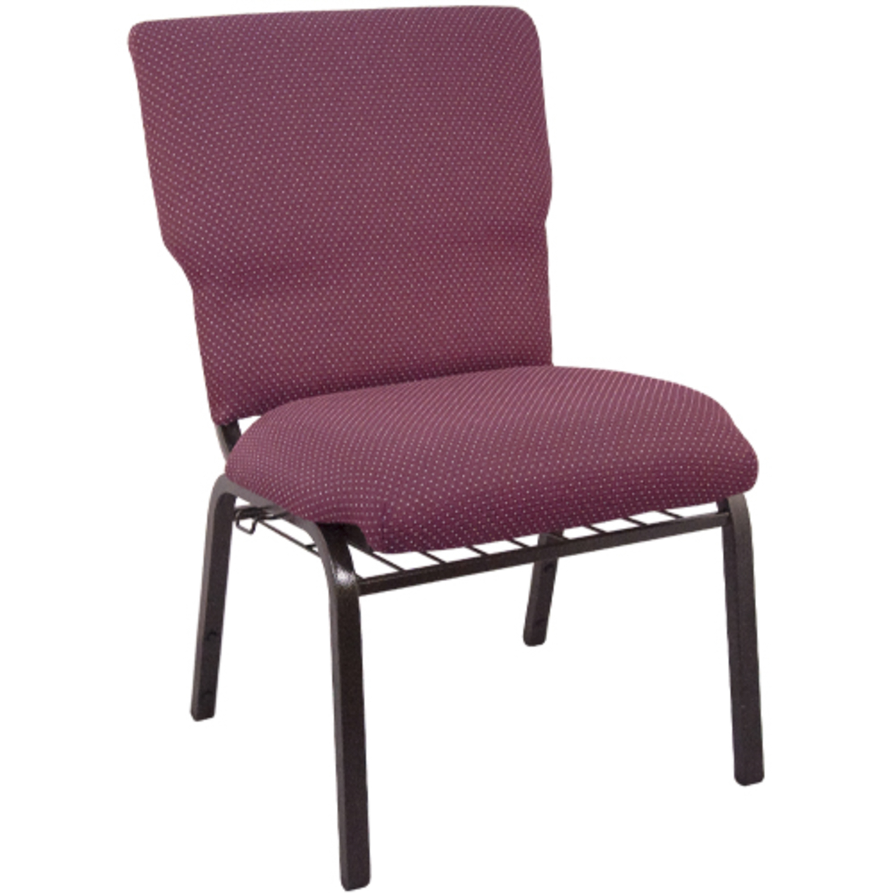 Flash Furniture EPCHT-100 Advantage Burgundy Pattern Discount Church Chair 21" Wide