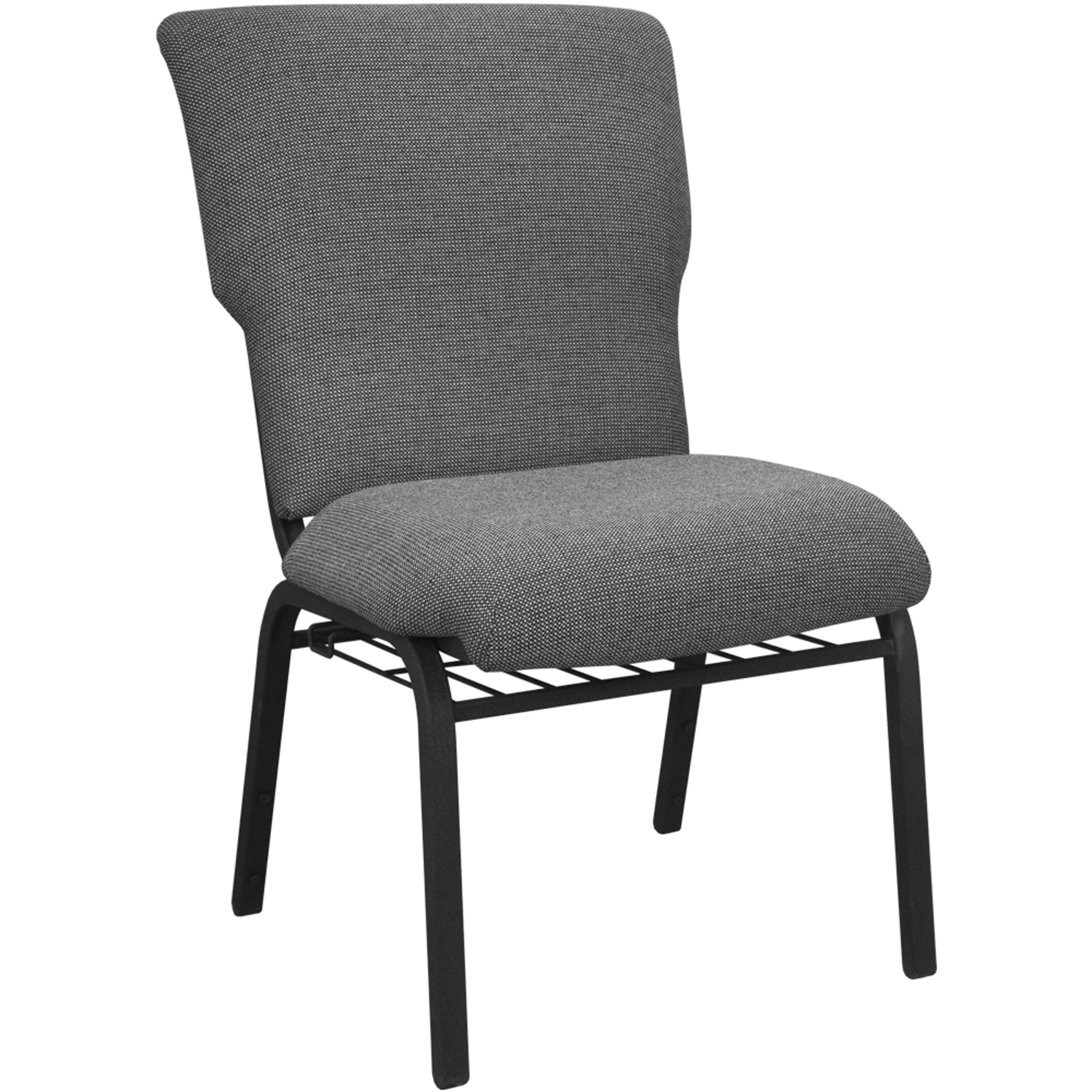 Flash Furniture EPCHT-117 Advantage Black Marble Discount Church Chair 21" Wide