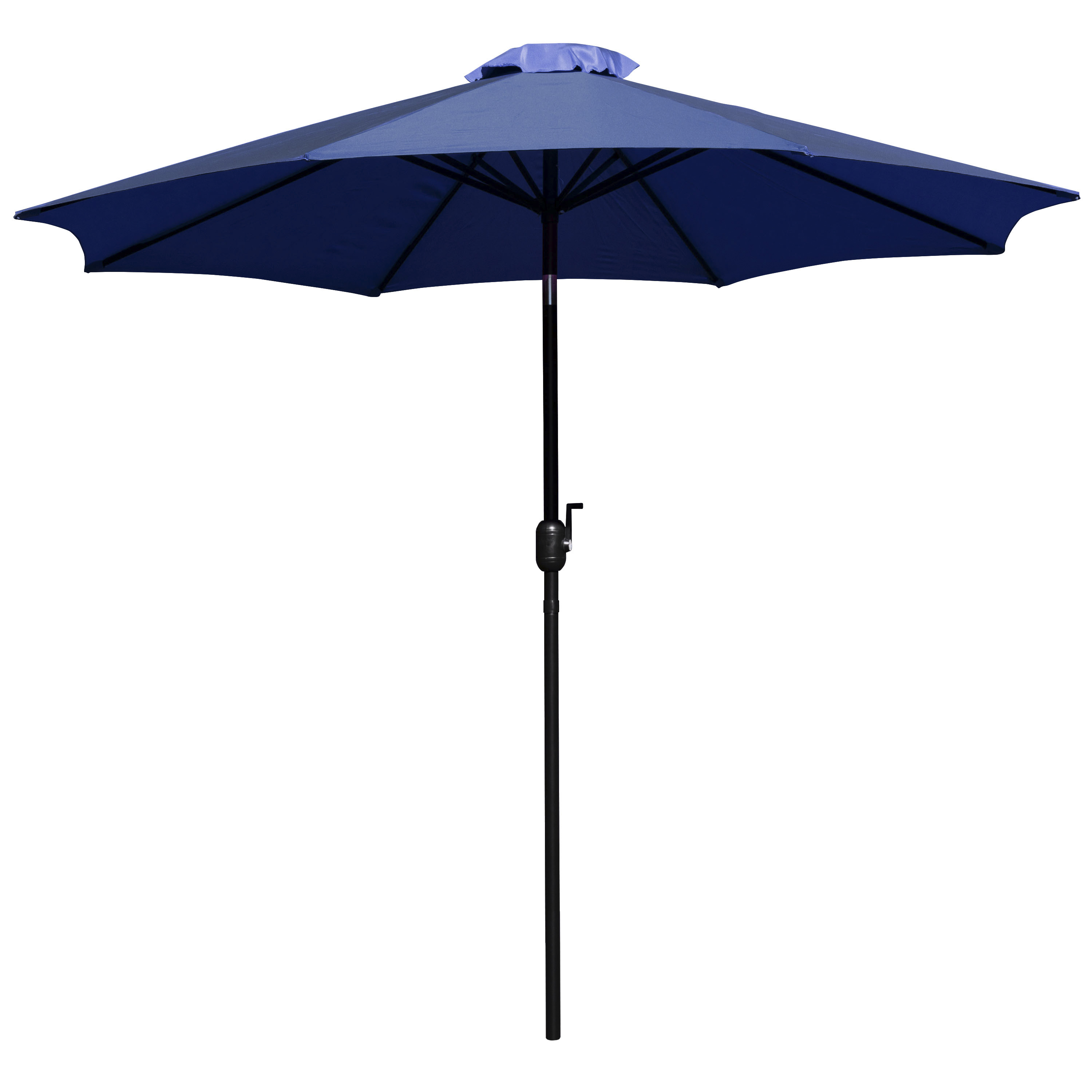 Flash Furniture GM-402003-NVY-GG Navy 9 Ft. Round Umbrella, 1.5" Diameter Aluminum Pole - Crank and Tilt Function