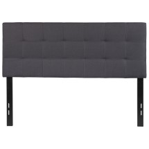 Flash Furniture HG-HB1704-F-DG-GG Tufted Upholstered Full Size Headboard, Dark Gray Fabric