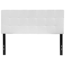 Flash Furniture HG-HB1704-F-W-GG Tufted Upholstered Full Size Headboard, White Fabric