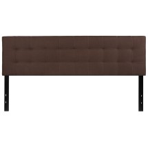 Flash Furniture HG-HB1704-K-DBR-GG Tufted Upholstered King Size Headboard, Dark Brown Fabric
