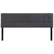 Flash Furniture HG-HB1704-K-DG-GG Tufted Upholstered King Size Headboard, Dark Gray Fabric
