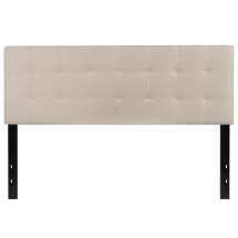 Flash Furniture HG-HB1704-Q-B-GG Tufted Upholstered Queen Size Headboard, Beige Fabric