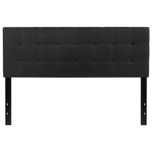 Flash Furniture HG-HB1704-Q-BK-GG Tufted Upholstered Queen Size Headboard, Black Fabric