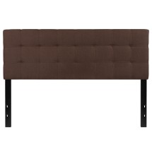 Flash Furniture HG-HB1704-Q-DBR-GG Tufted Upholstered Queen Size Headboard, Dark Brown Fabric