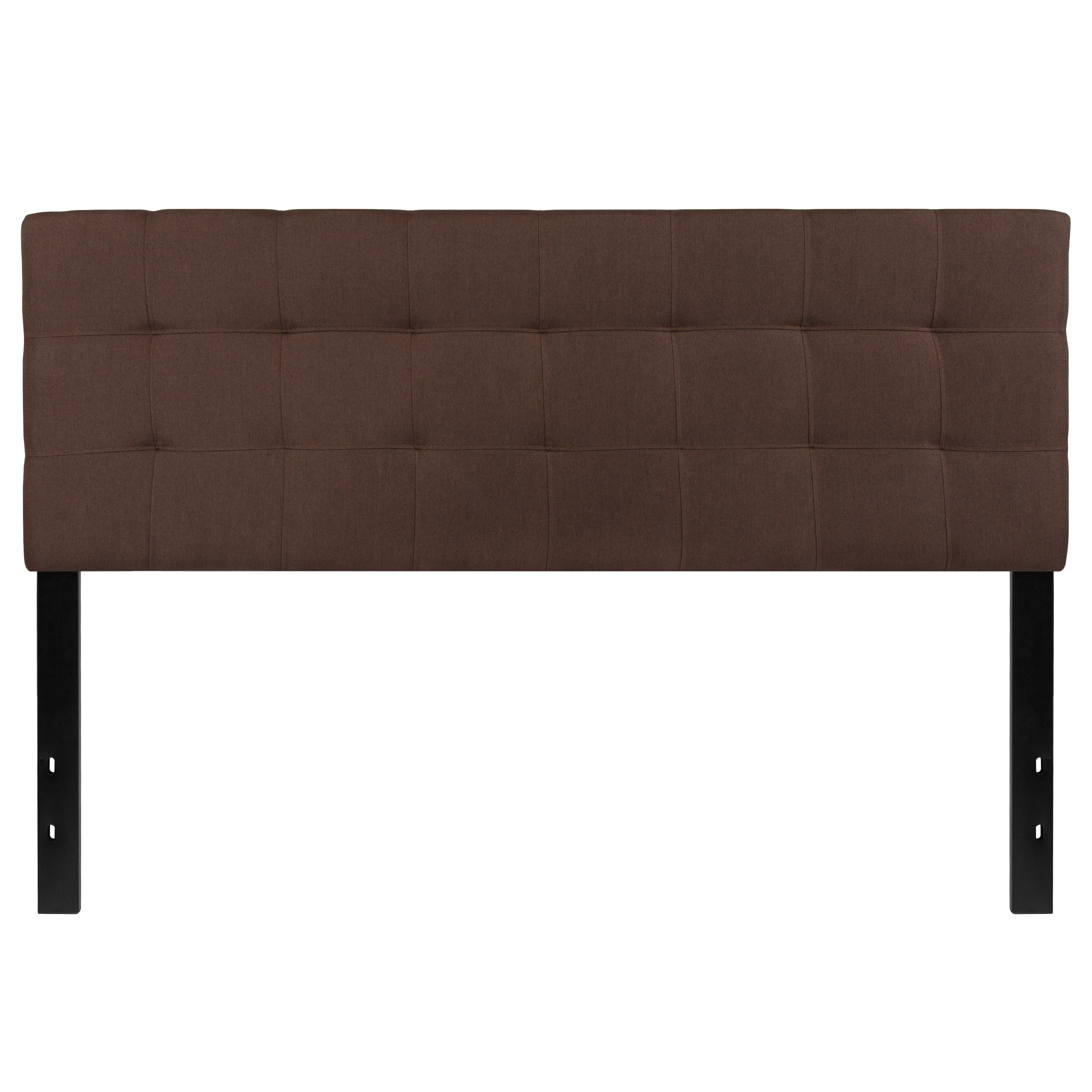 Flash Furniture HG-HB1704-Q-DBR-GG Tufted Upholstered Queen Size Headboard, Dark Brown Fabric