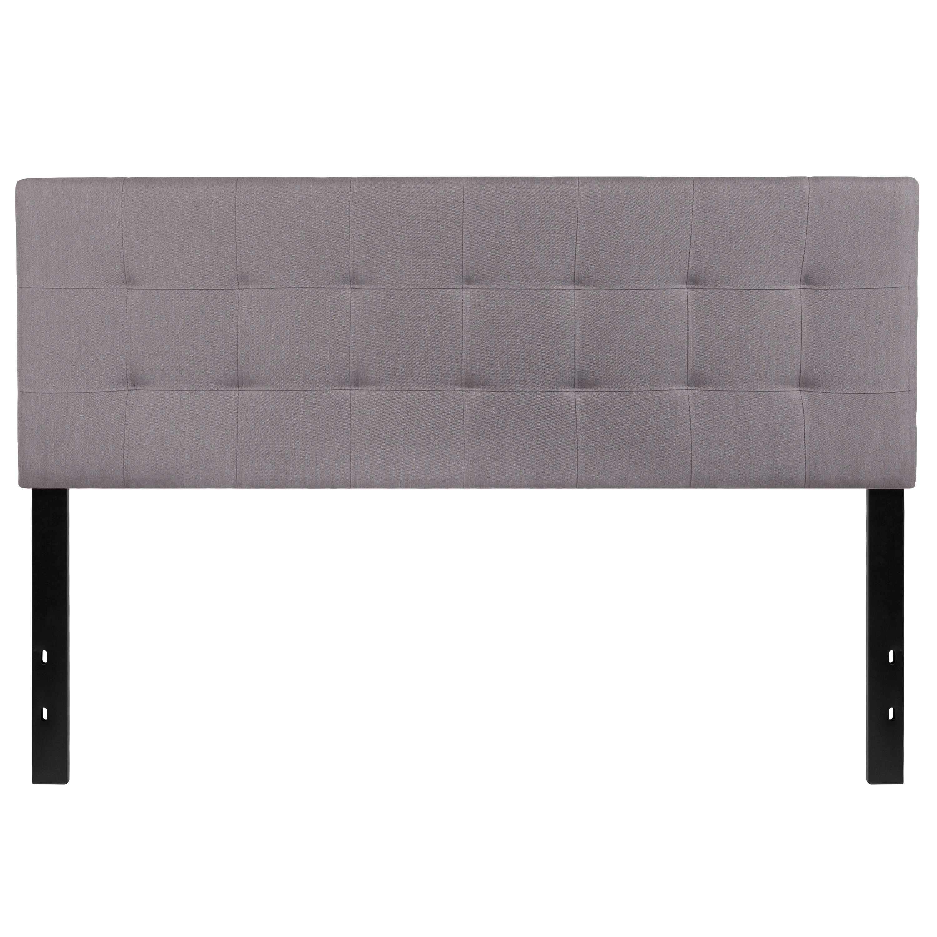 Flash Furniture HG-HB1704-Q-LG-GG Tufted Upholstered Queen Size Headboard, Light Gray Fabric