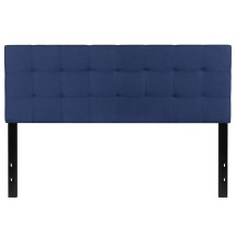 Flash Furniture HG-HB1704-Q-N-GG Tufted Upholstered Queen Size Headboard, Navy Fabric