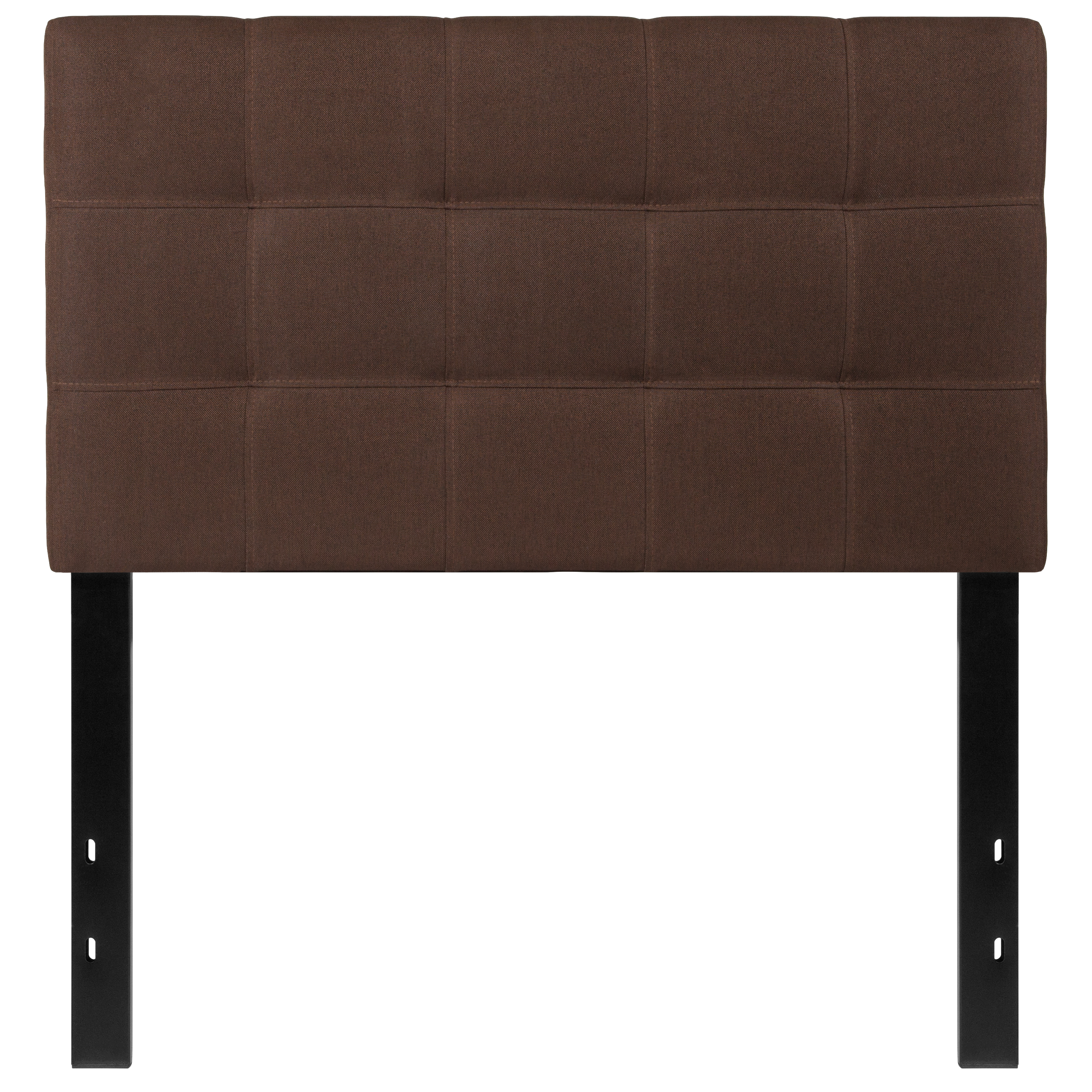 Flash Furniture HG-HB1704-T-DBR-GG Tufted Upholstered Twin Size Headboard, Dark Brown Fabric