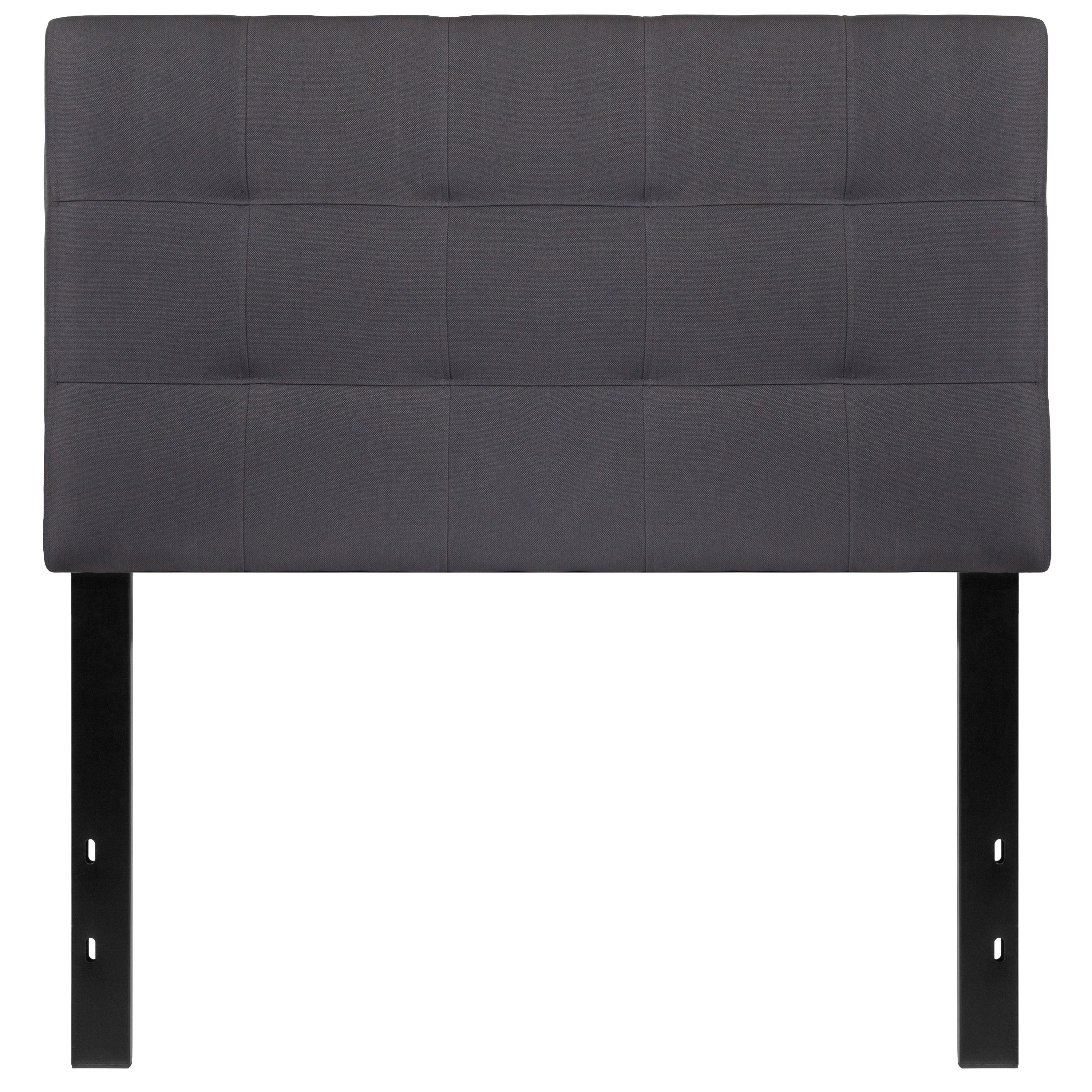 Flash Furniture HG-HB1704-T-DG-GG Tufted Upholstered Twin Size Headboard, Dark Gray Fabric