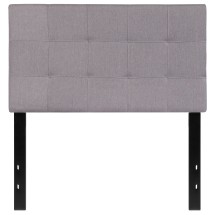 Flash Furniture HG-HB1704-T-LG-GG Tufted Upholstered Twin Size Headboard, Light Gray Fabric