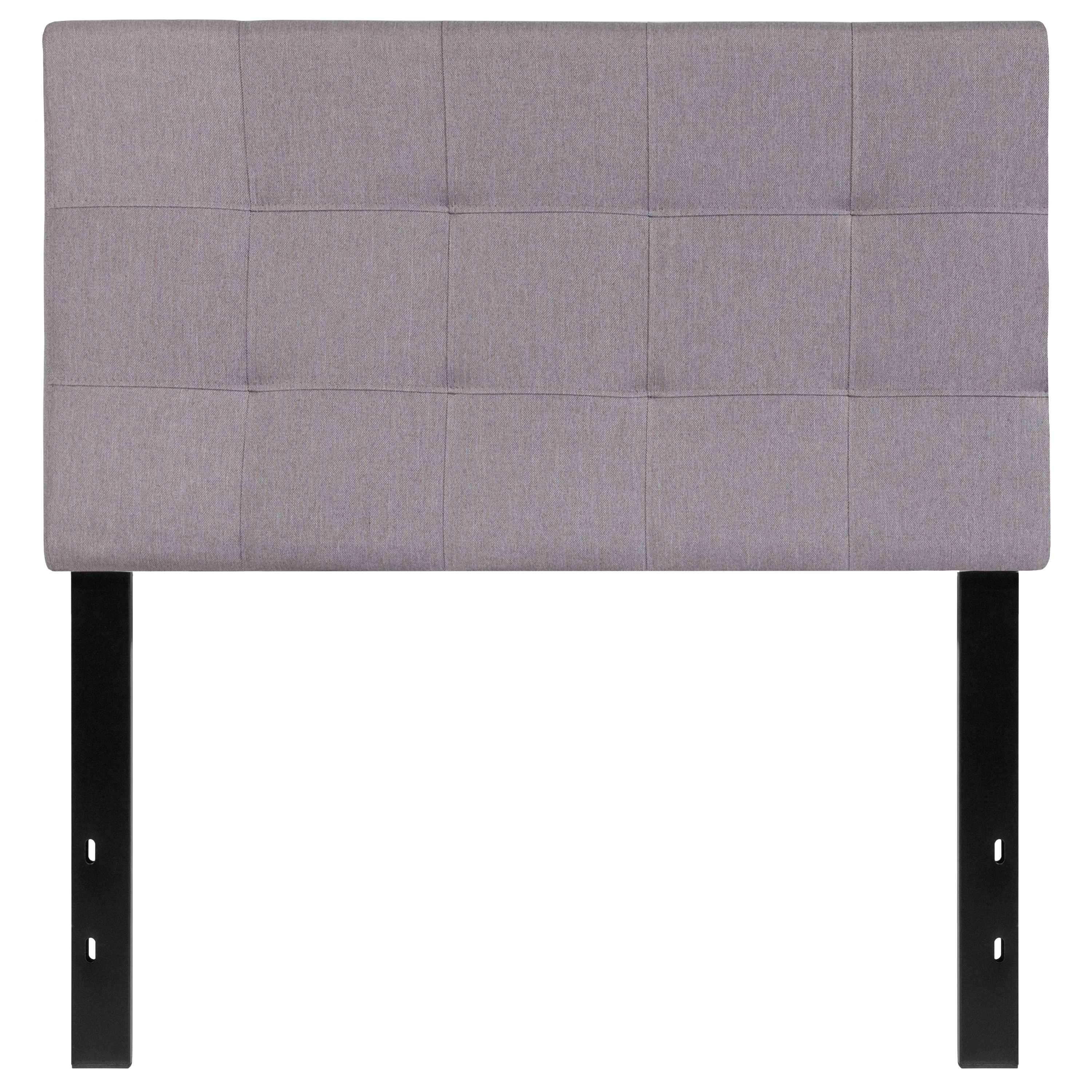 Flash Furniture HG-HB1704-T-LG-GG Tufted Upholstered Twin Size Headboard, Light Gray Fabric