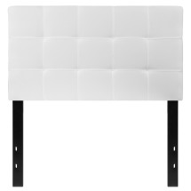 Flash Furniture HG-HB1704-T-W-GG Tufted Upholstered Twin Size Headboard, White Fabric