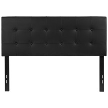 Flash Furniture HG-HB1705-F-BK-GG Lennox Tufted Upholstered Full Size Headboard, Black Vinyl