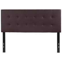 Flash Furniture HG-HB1705-F-BR-GG Lennox Tufted Upholstered Full Size Headboard, Brown Vinyl