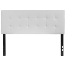 Flash Furniture HG-HB1705-F-W-GG Lennox Tufted Upholstered Full Size Headboard, White Vinyl