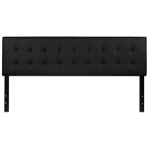 Flash Furniture HG-HB1705-K-BK-GG Lennox Tufted Upholstered King Size Headboard, Black Vinyl