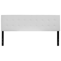 Flash Furniture HG-HB1705-K-W-GG Lennox Tufted Upholstered King Size Headboard, White Vinyl