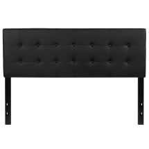 Flash Furniture HG-HB1705-Q-BK-GG Lennox Tufted Upholstered Queen Size Headboard, Black Vinyl