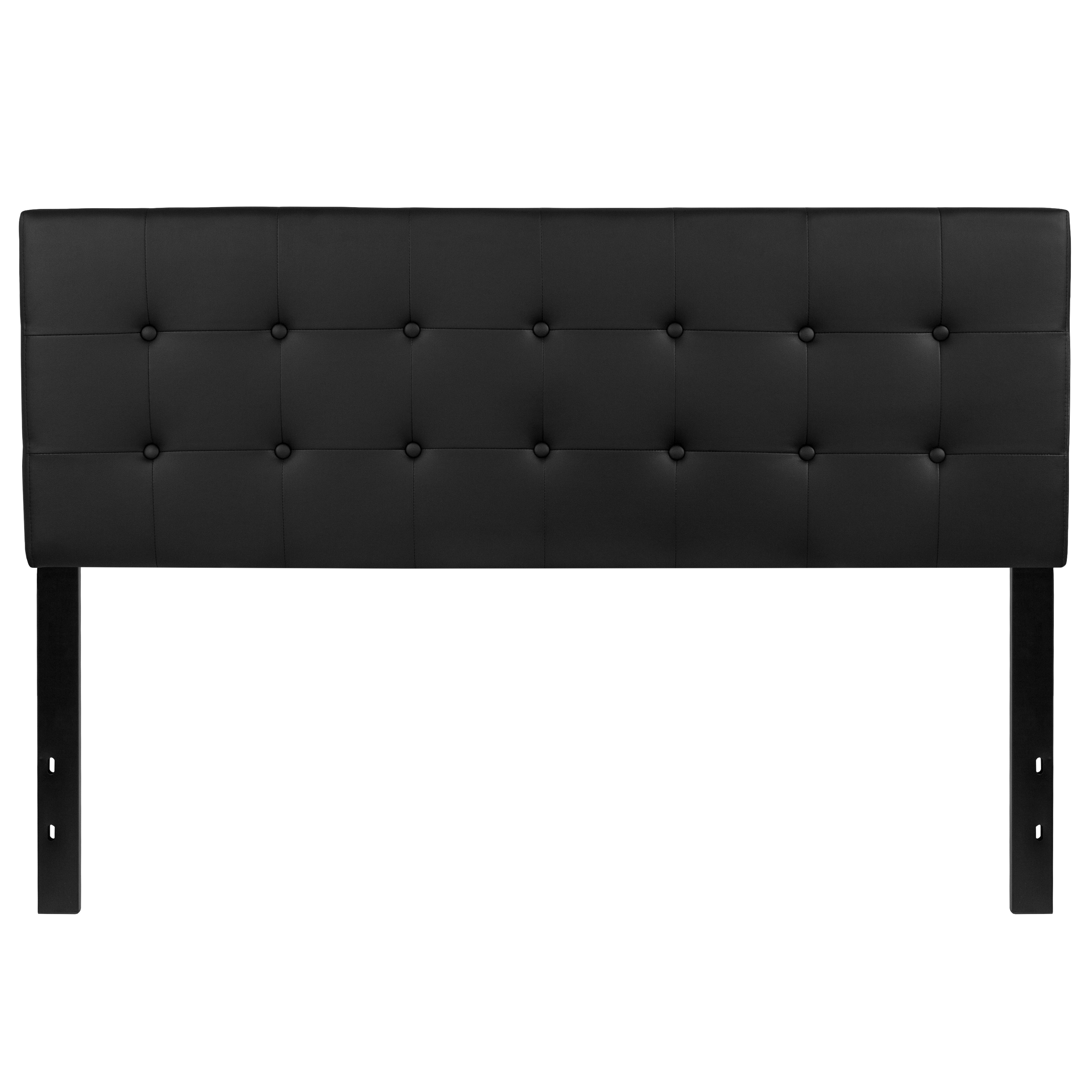 Flash Furniture HG-HB1705-Q-BK-GG Lennox Tufted Upholstered Queen Size Headboard, Black Vinyl