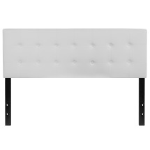 Flash Furniture HG-HB1705-Q-W-GG Lennox Tufted Upholstered Queen Size Headboard, White Vinyl