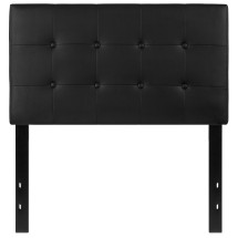 Flash Furniture HG-HB1705-T-BK-GG Lennox Tufted Upholstered Twin Size Headboard, Black Vinyl