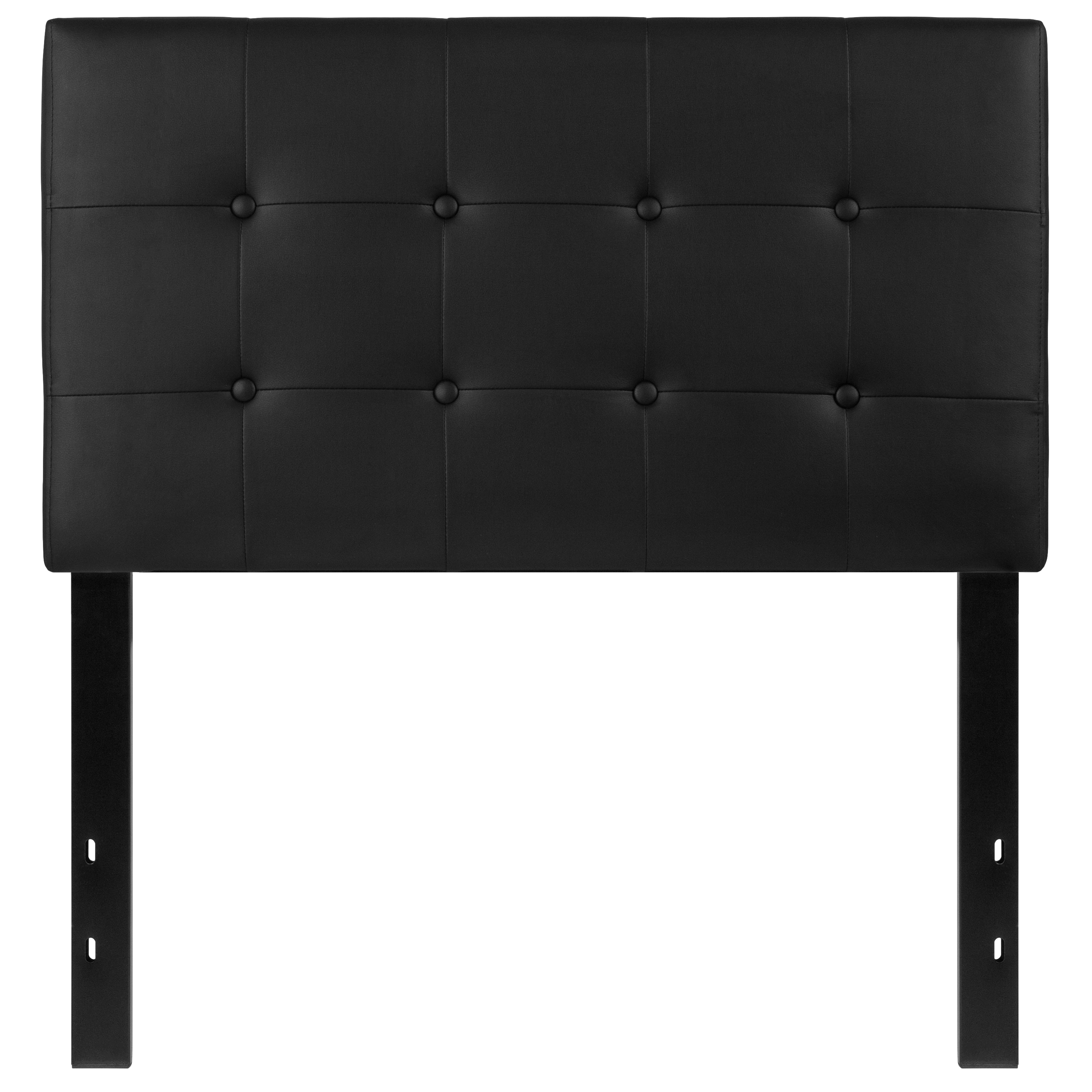 Flash Furniture HG-HB1705-T-BK-GG Lennox Tufted Upholstered Twin Size Headboard, Black Vinyl