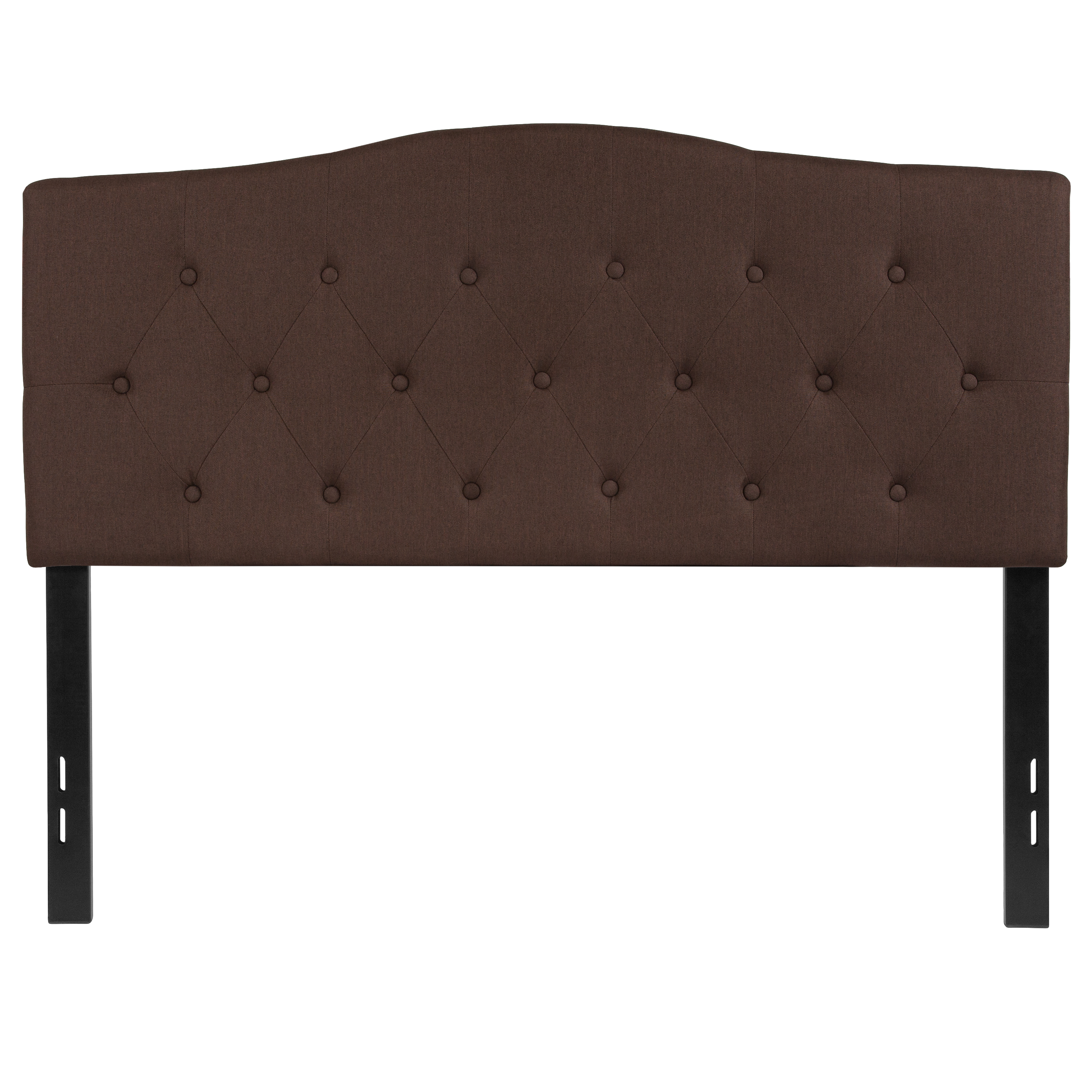 Flash Furniture HG-HB1708-F-DBR-GG Dark Brown Tufted Upholstered Full Size Headboard, Fabric