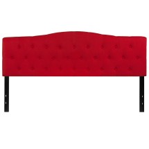 Flash Furniture HG-HB1708-K-R-GG Red Tufted Upholstered King Size Headboard, Fabric