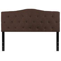 Flash Furniture HG-HB1708-Q-DBR-GG Dark Brown Tufted Upholstered Queen Size Headboard, Fabric