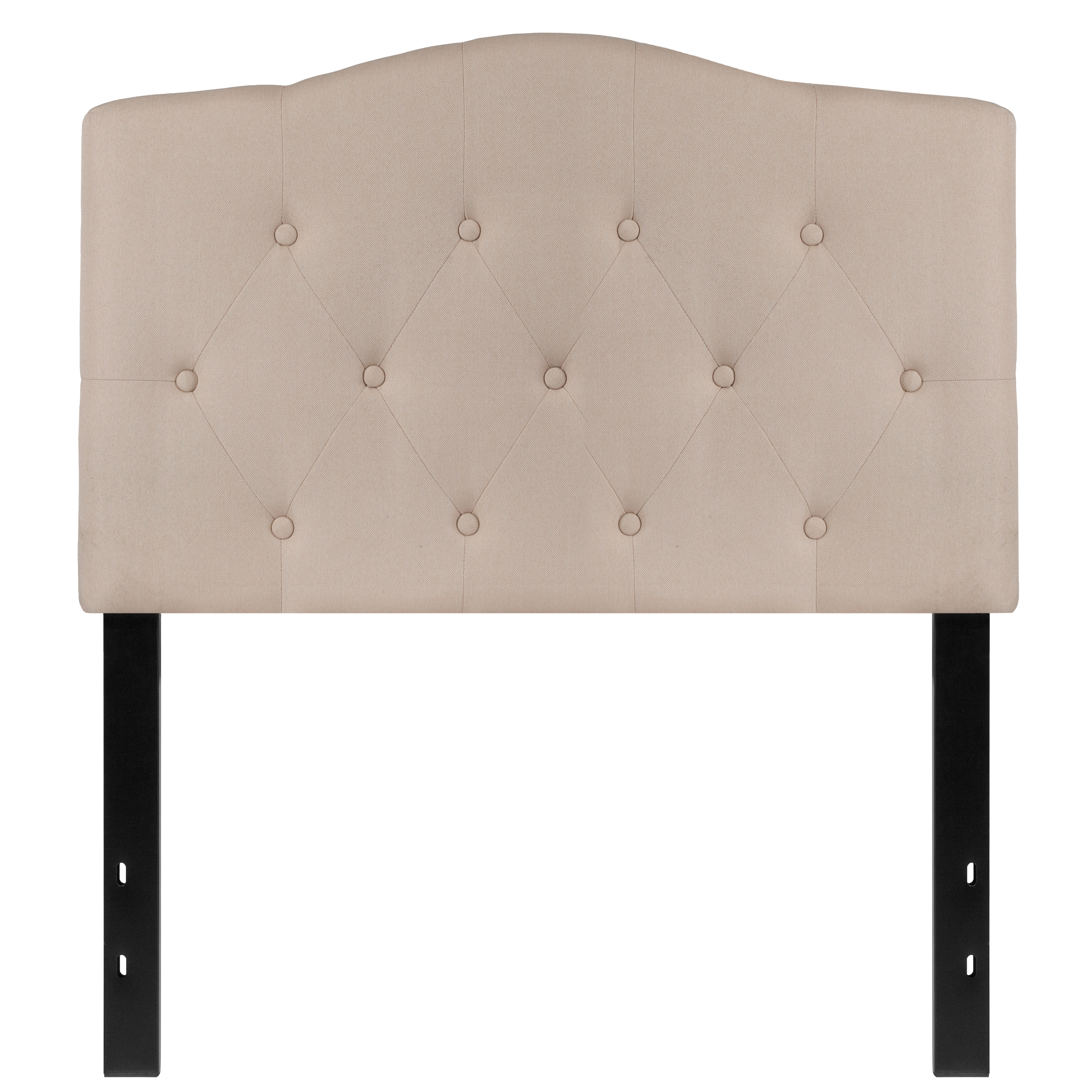 Flash Furniture HG-HB1708-T-B-GG Beige Tufted Upholstered Twin Size Headboard, Fabric