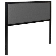 Flash Furniture HG-HB1717-F-DG-GG Metal Upholstered Full Size Headboard, Dark Gray Fabric